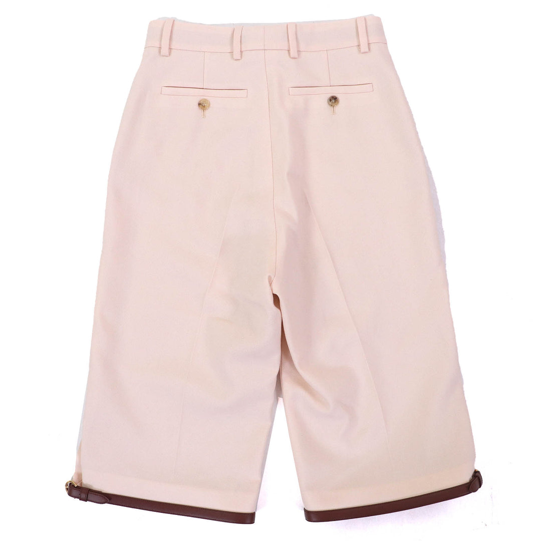 Excellent GUCCI Shorts Bermuda shorts Belt design at hem mohair L 675606