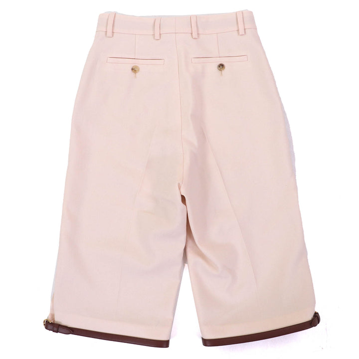 Excellent GUCCI Shorts Bermuda shorts Belt design at hem mohair L 675606