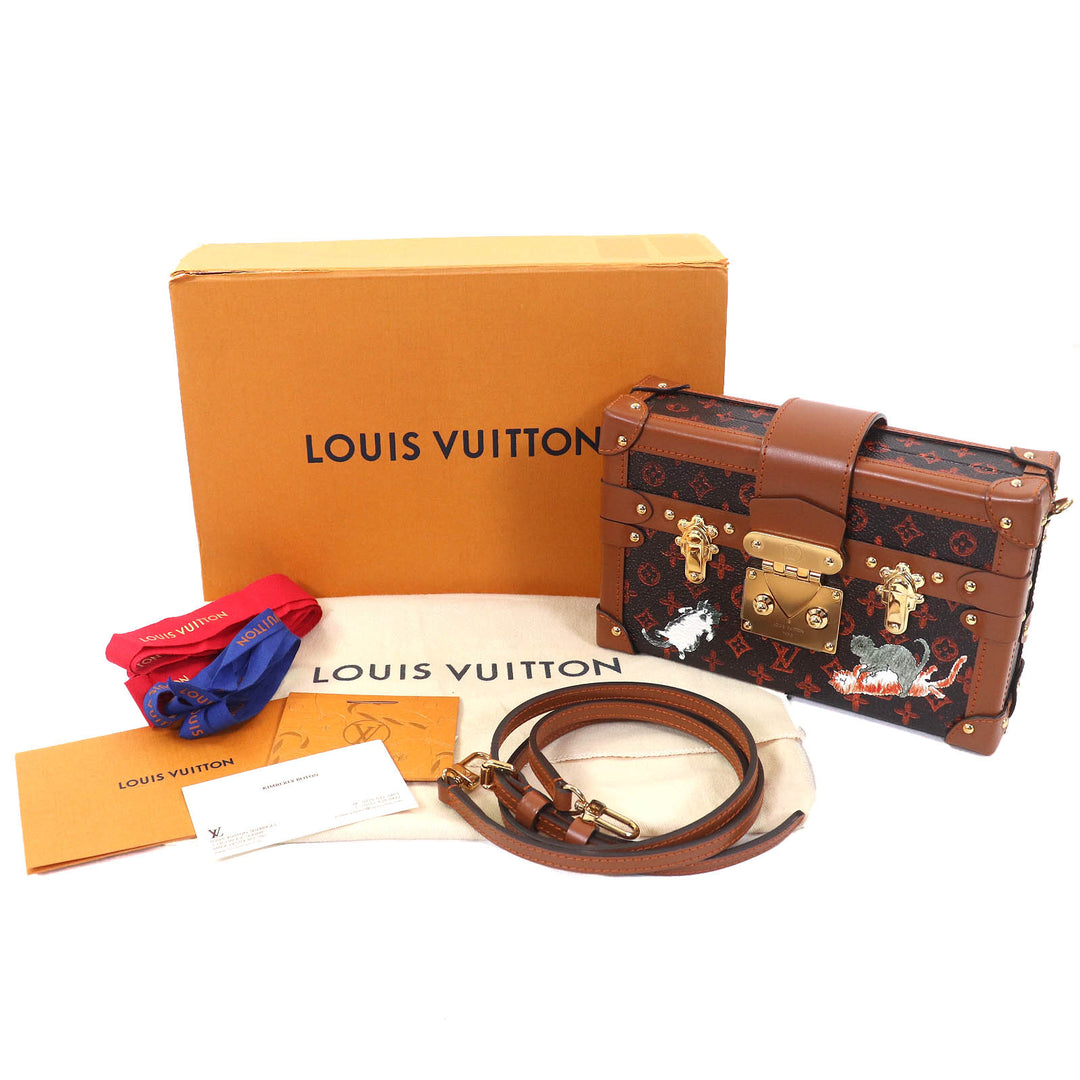 Pristine LOUIS VUITTON Shoulder Bag Petite Malle Transformed Catgram M44407