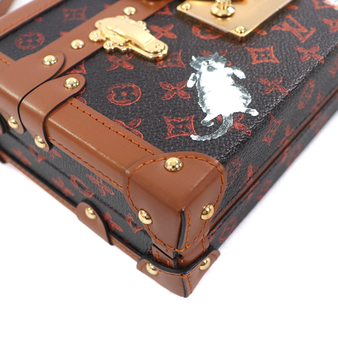 Pristine LOUIS VUITTON Shoulder Bag Petite Malle Transformed Catgram M44407