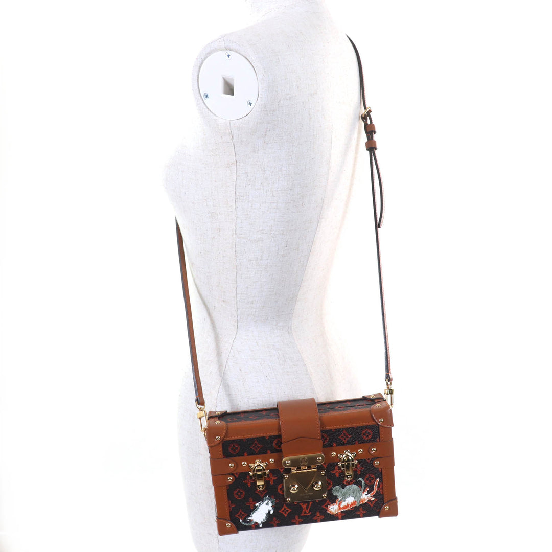 Pristine LOUIS VUITTON Shoulder Bag Petite Malle Transformed Catgram M44407