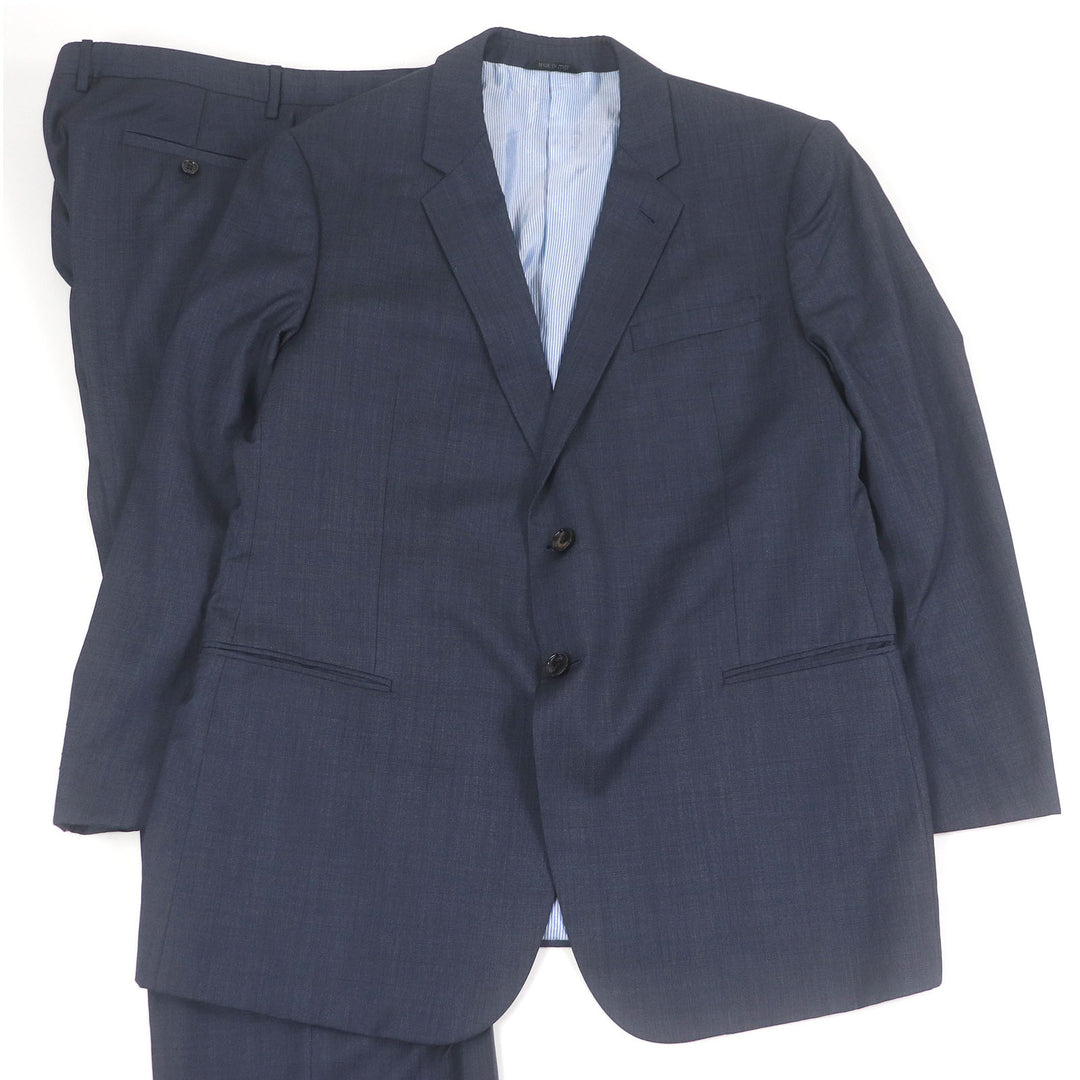 Great GIORGIO ARMANI suit Black Tag Single Navy wool mens 58