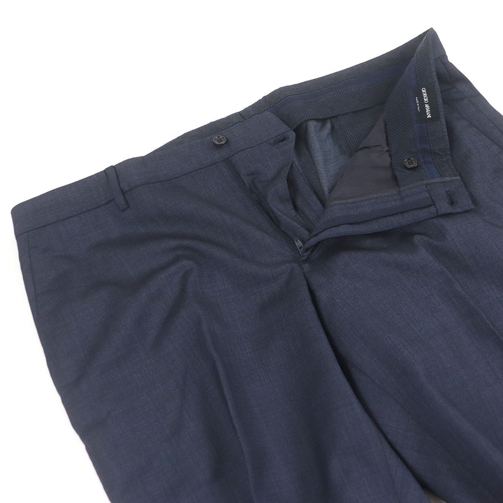 Great GIORGIO ARMANI suit Black Tag Single Navy wool mens 58
