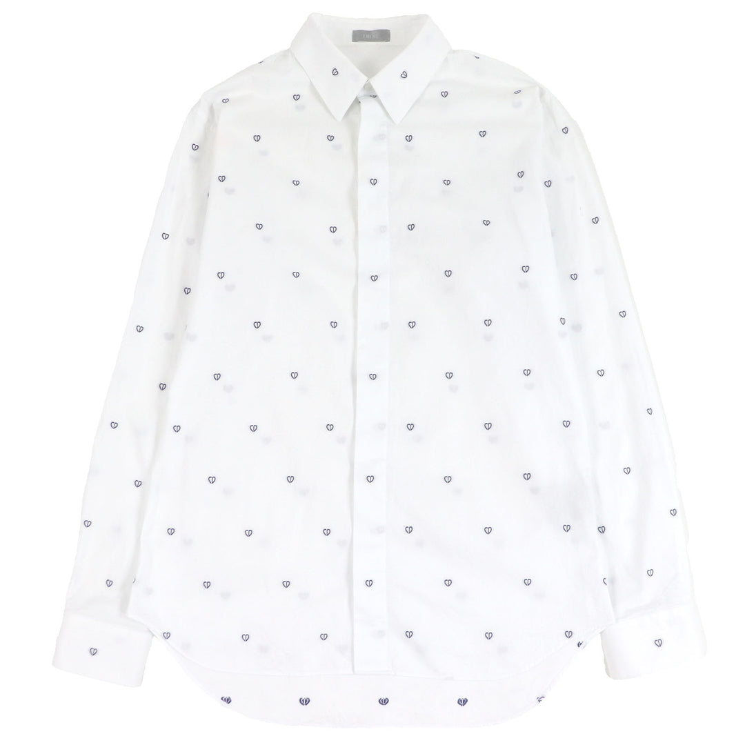 Very Good DIOR Long sleeve shirt CD logo all-over print oxford shirt white 40 013C502A5451