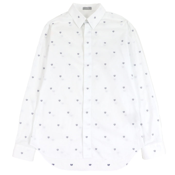 Very Good DIOR Long sleeve shirt CD logo all-over print oxford shirt white 40 013C502A5451