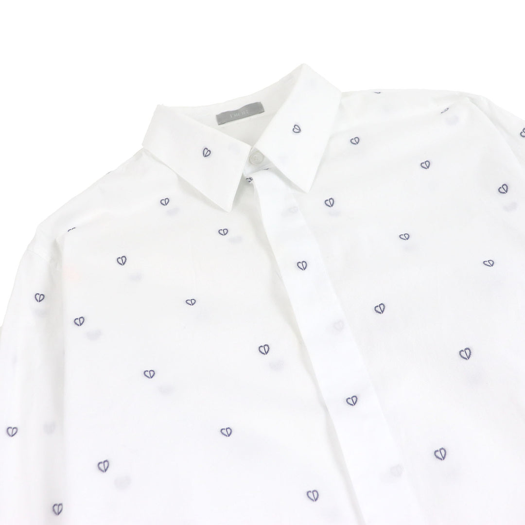 Very Good DIOR Long sleeve shirt CD logo all-over print oxford shirt white 40