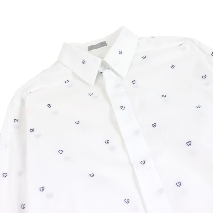 Very Good DIOR Long sleeve shirt CD logo all-over print oxford shirt white 40