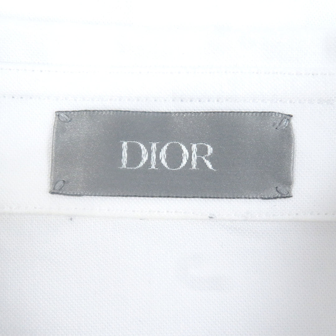 Very Good DIOR Long sleeve shirt CD logo all-over print oxford shirt white 40 013C502A5451