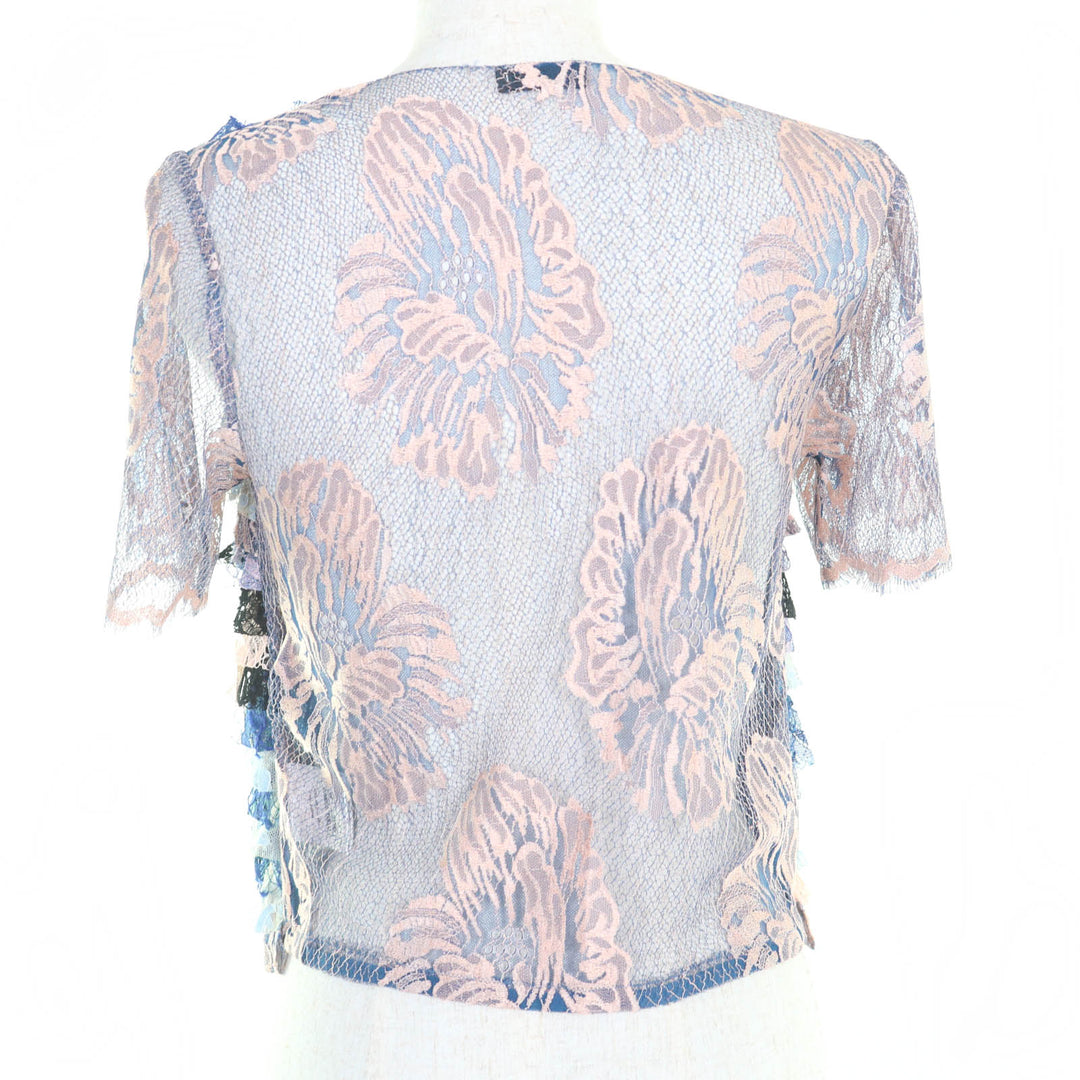 Excellent CHANEL tops Pink Beige Blue Multi Rayon Women 34 P53043
