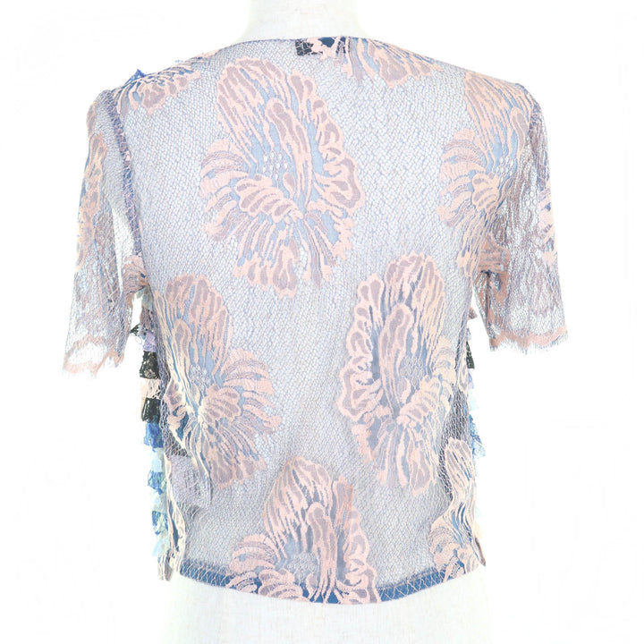 Excellent CHANEL tops Pink Beige Blue Multi Rayon Women 34 P53043