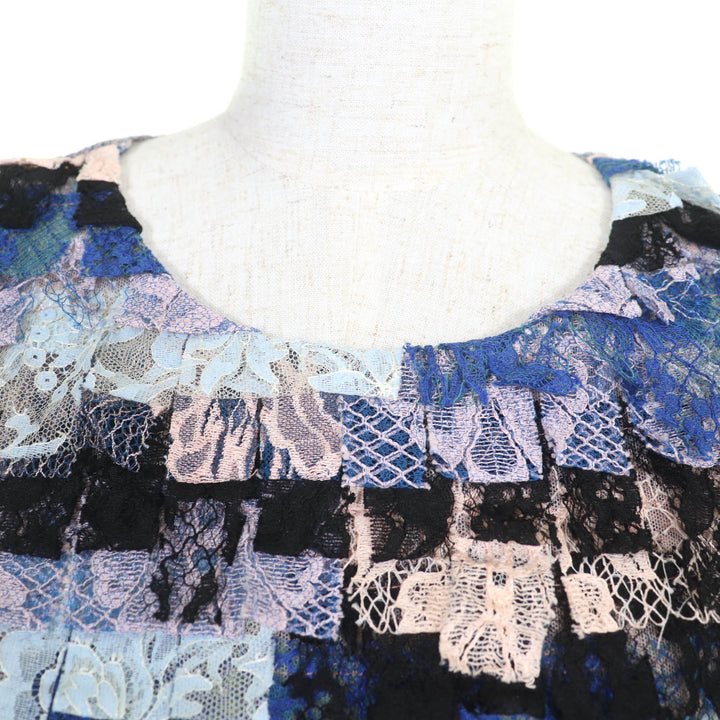 Excellent CHANEL tops Pink Beige Blue Multi Rayon Women 34 P53043