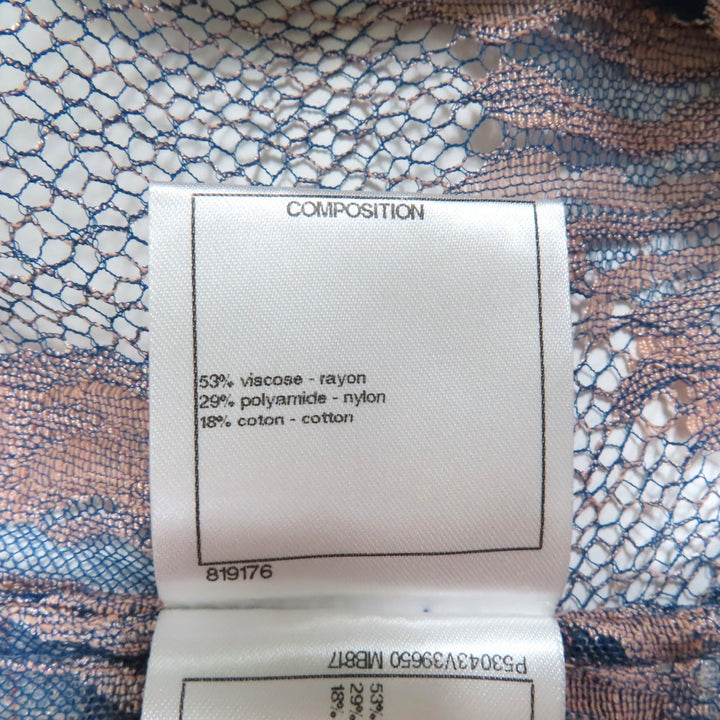 Excellent CHANEL tops Pink Beige Blue Multi Rayon Women 34 P53043