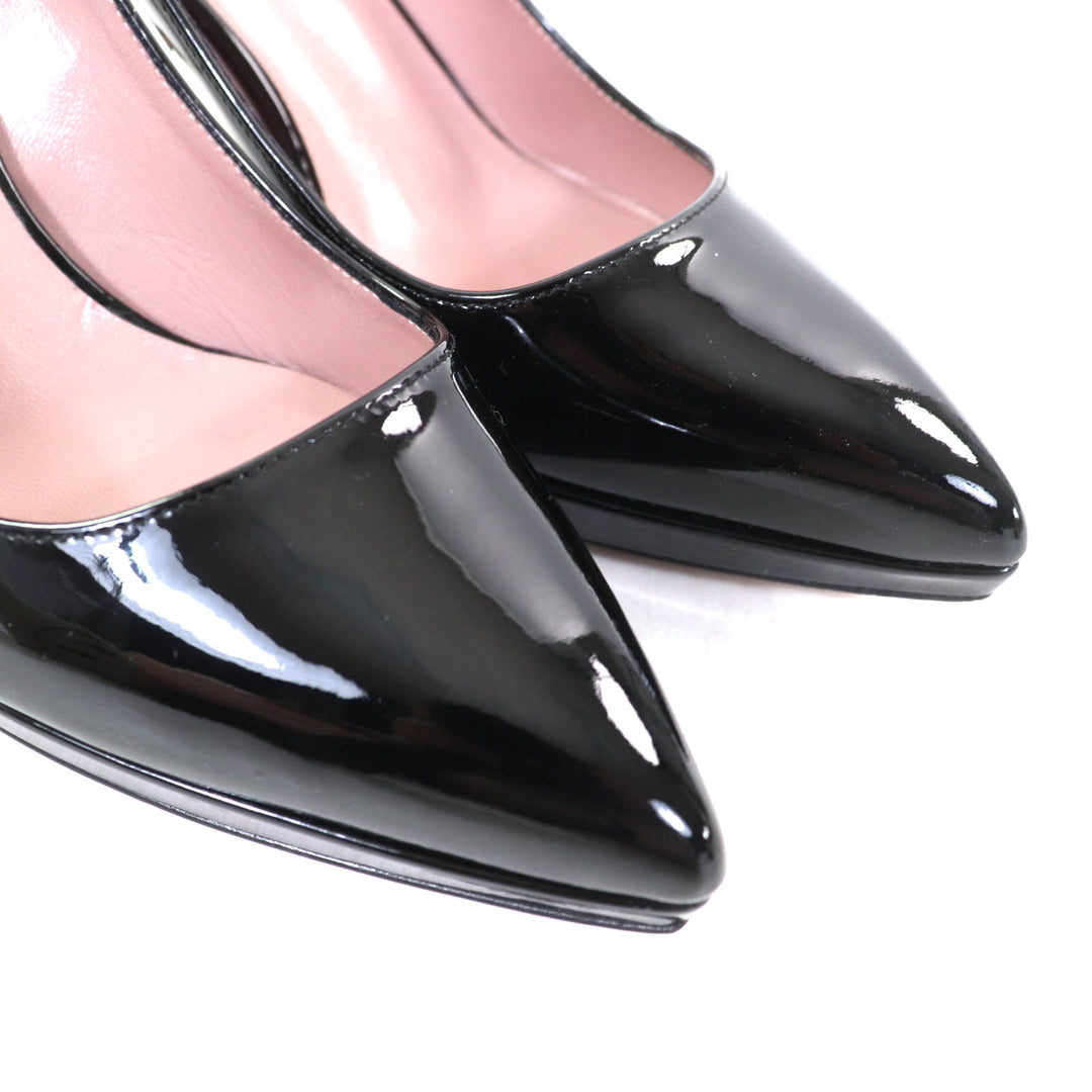Excellent GUCCI pumps black Patent leather Women 36 388314