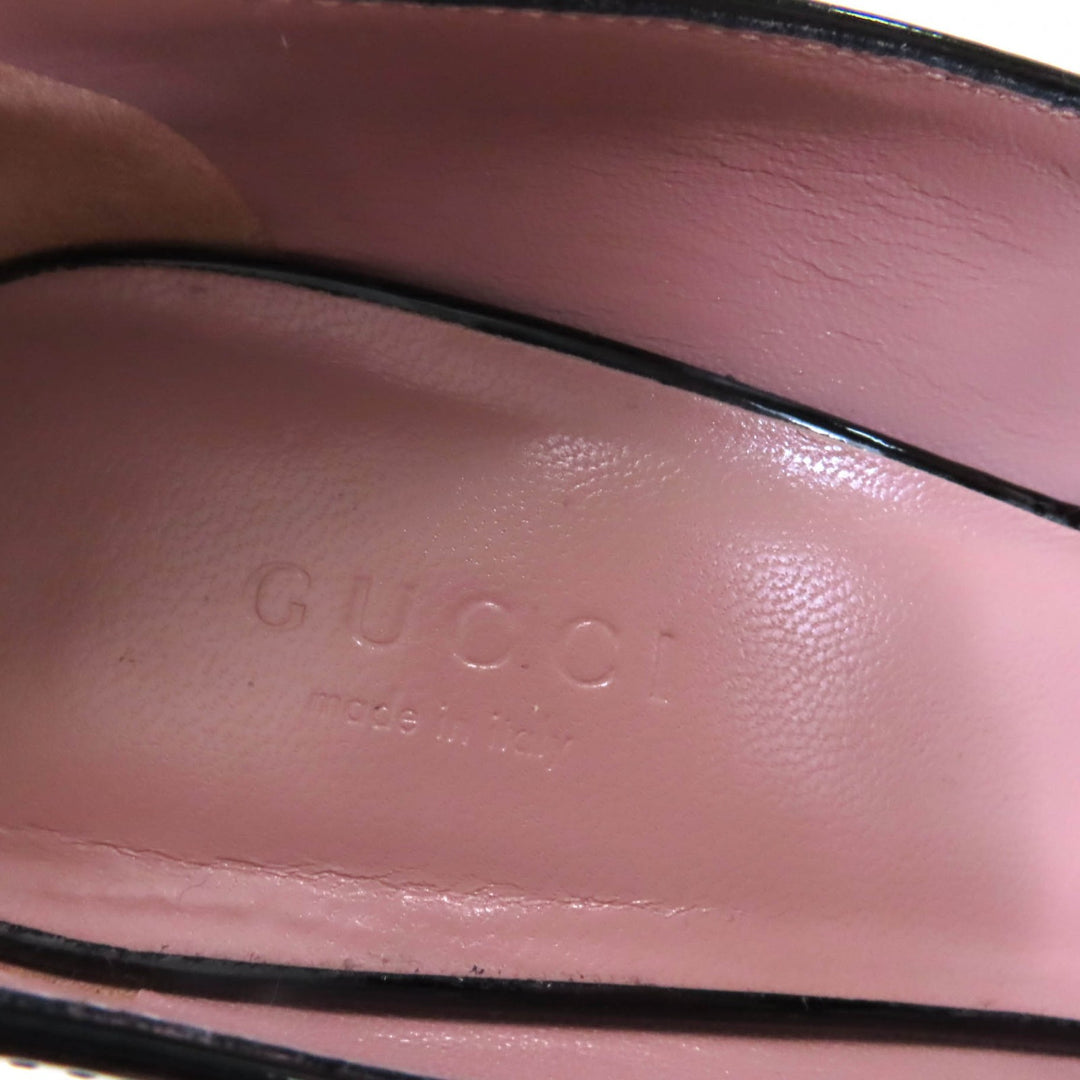 Excellent GUCCI pumps black Patent leather Women 36 388314