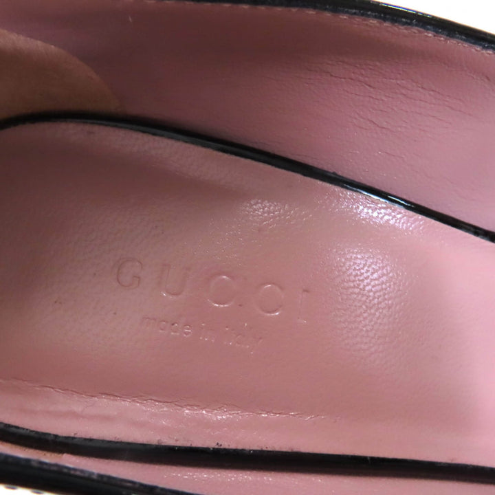 Excellent GUCCI pumps black Patent leather Women 36 388314