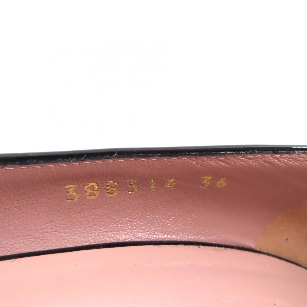 Excellent GUCCI pumps black Patent leather Women 36 388314