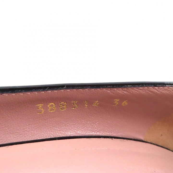 Excellent GUCCI pumps black Patent leather Women 36 388314