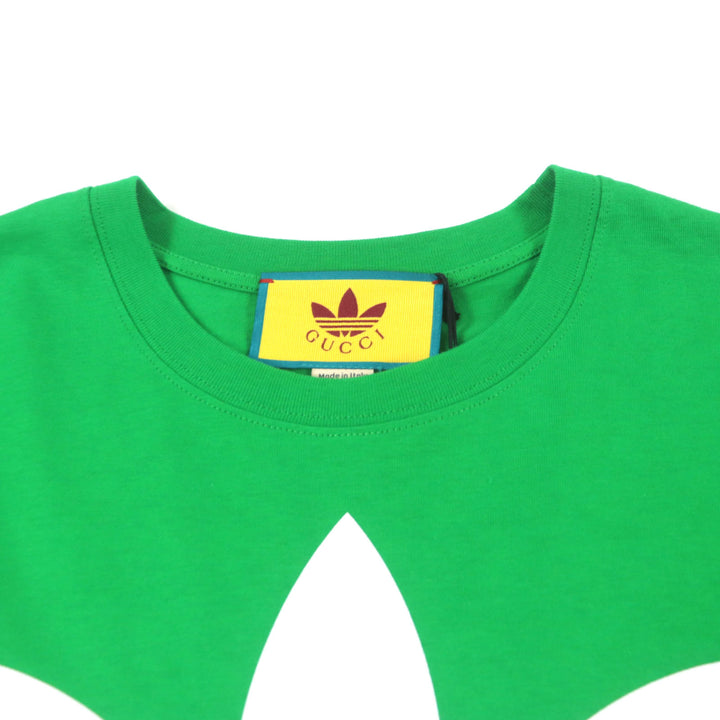 Pristine GUCCI×adidas Short sleeve T-shirt green cotton S 717422