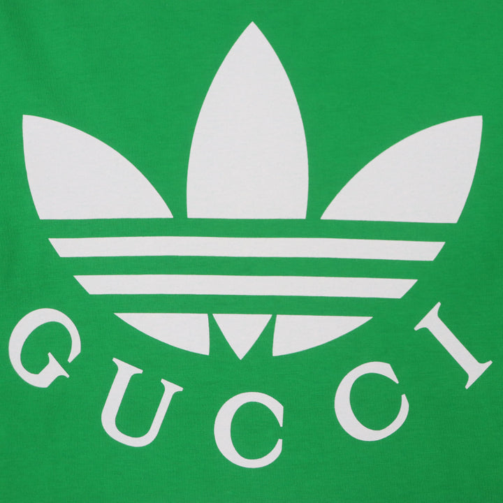 Pristine GUCCI×adidas Short sleeve T-shirt green cotton S 717422