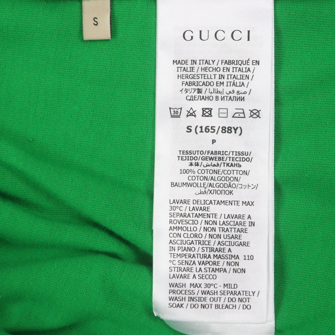 Pristine GUCCI×adidas Short sleeve T-shirt green cotton S 717422