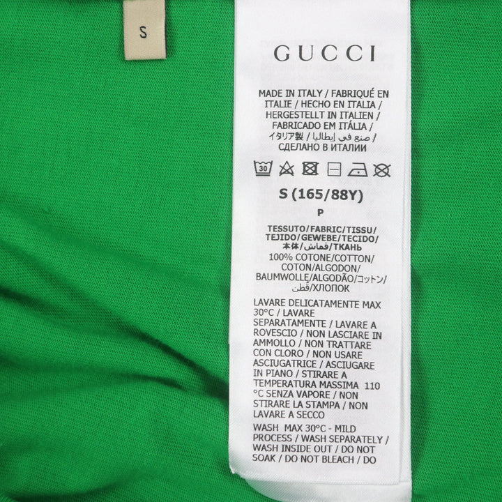 Pristine GUCCI×adidas Short sleeve T-shirt green cotton S 717422