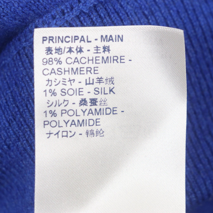 Pristine LOUIS VUITTON sweater Inside-out crew neck knit with logo blue cashmere