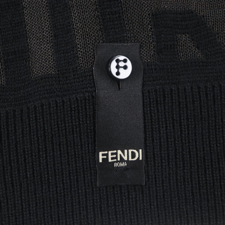 Pristine FENDI×MARC JACOBS sweater All-over logo crew neck knit wool 50 FZX131
