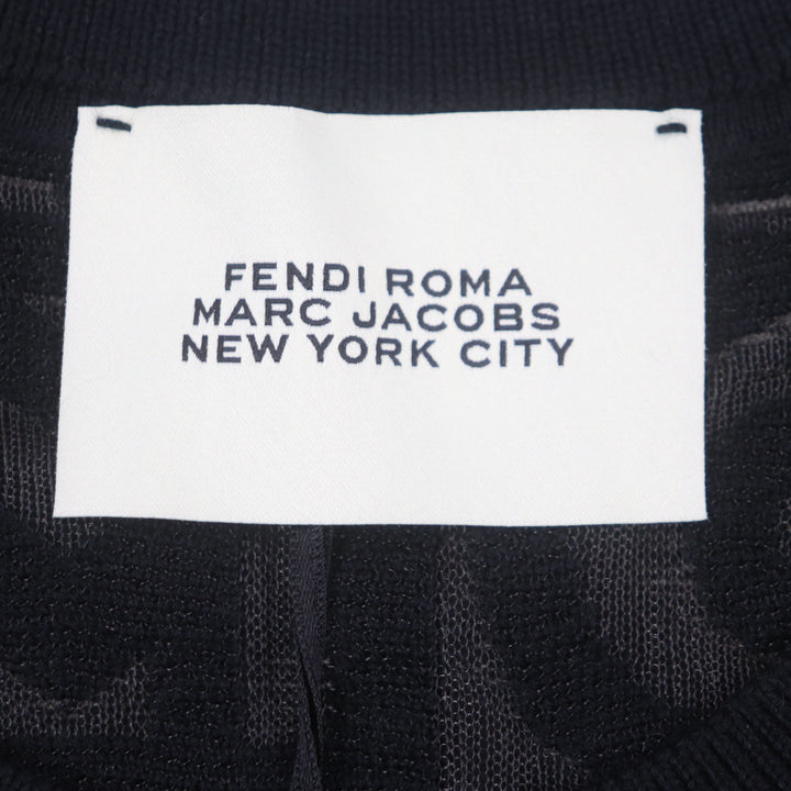 Pristine FENDI×MARC JACOBS sweater All-over logo crew neck knit wool 50 FZX131