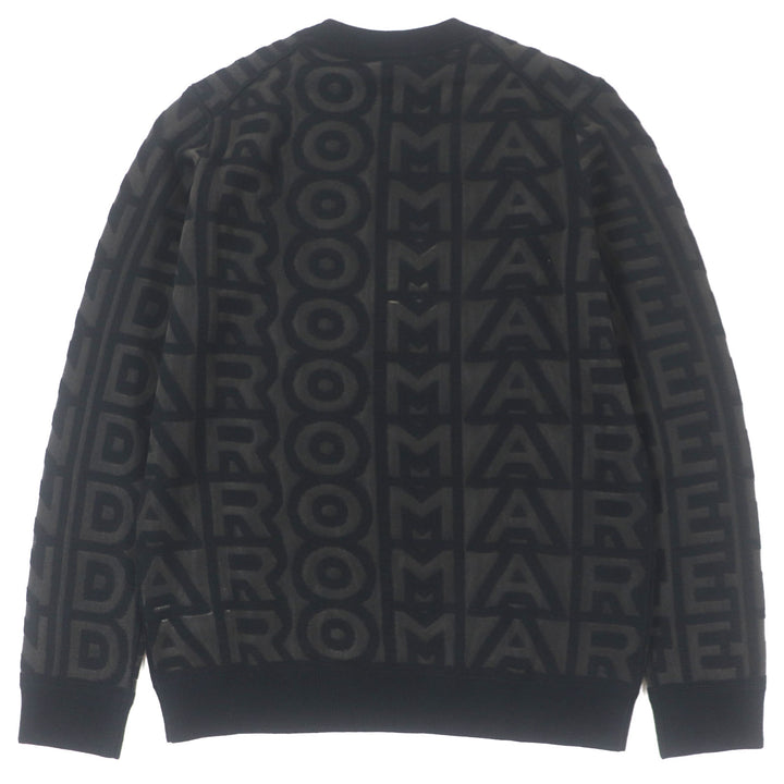 Pristine FENDI×MARC JACOBS sweater All-over logo crew neck knit wool 50 FZX131