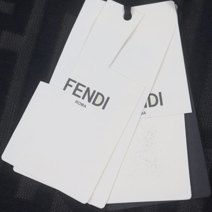 Pristine FENDI×MARC JACOBS sweater All-over logo crew neck knit wool 50 FZX131