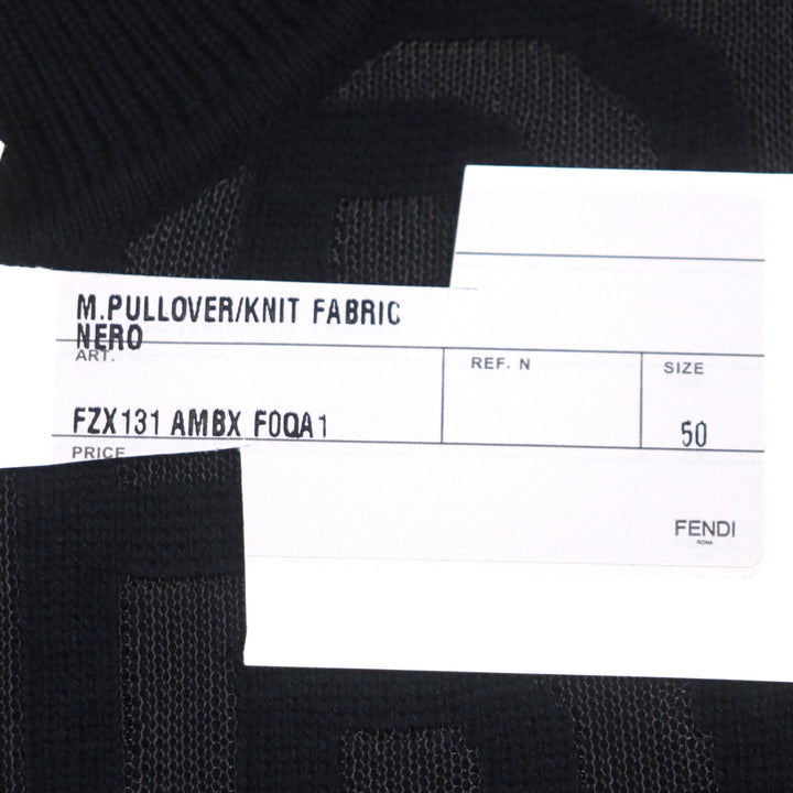 Pristine FENDI×MARC JACOBS sweater All-over logo crew neck knit wool 50 FZX131