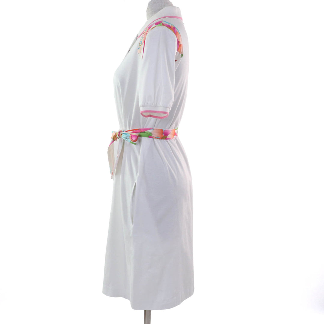 Excellent LEONARD SPORT one piece white cotton Women 40