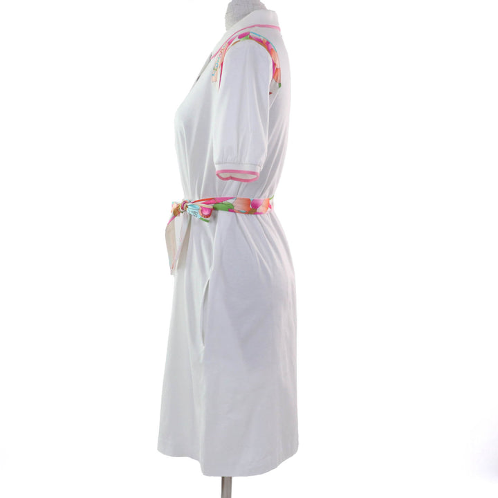 Excellent LEONARD SPORT one piece white cotton Women 40