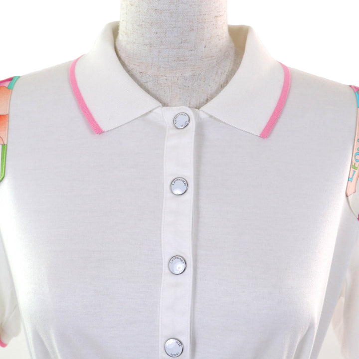 Excellent LEONARD SPORT one piece white cotton Women 40