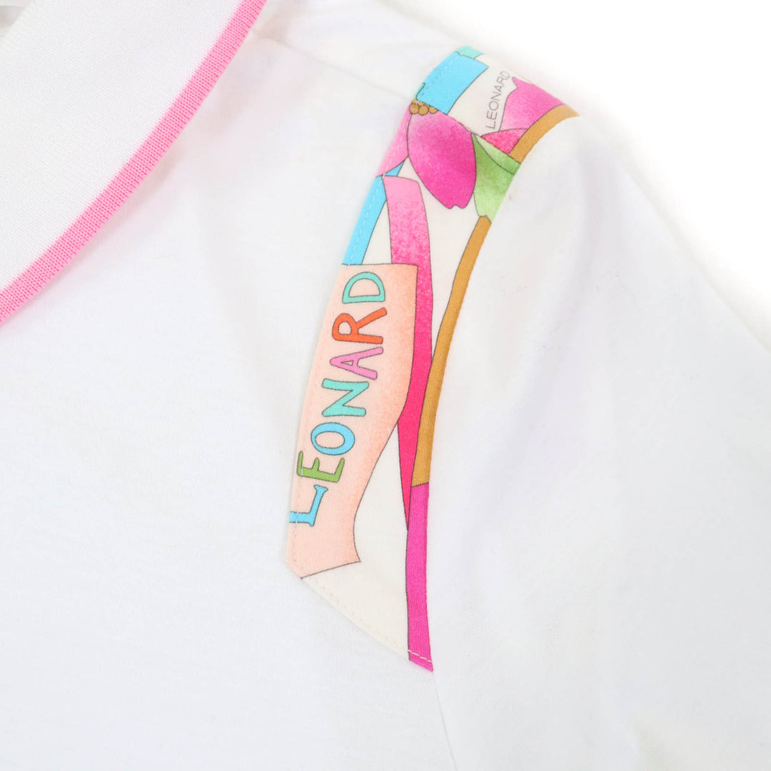 Excellent LEONARD SPORT one piece white cotton Women 40