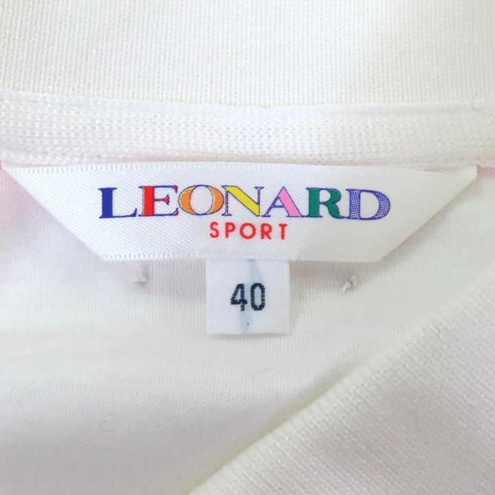 Excellent LEONARD SPORT one piece white cotton Women 40