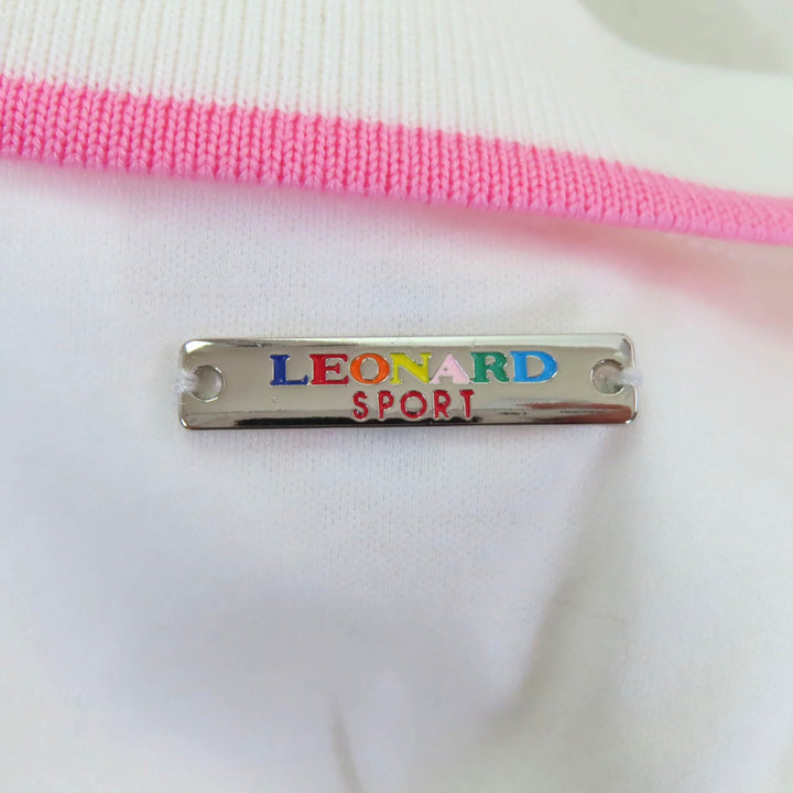 Excellent LEONARD SPORT one piece white cotton Women 40