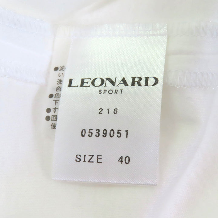 Excellent LEONARD SPORT one piece white cotton Women 40