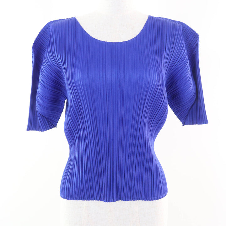 Excellent PLEATS PLEASE T-shirt blue polyester Women 3 PP01-JK704
