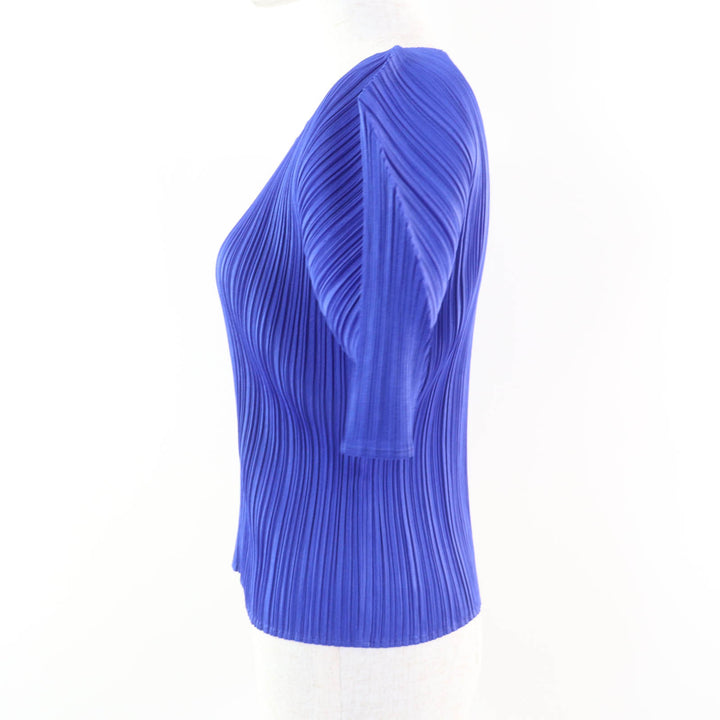 Excellent PLEATS PLEASE T-shirt blue polyester Women 3 PP01-JK704