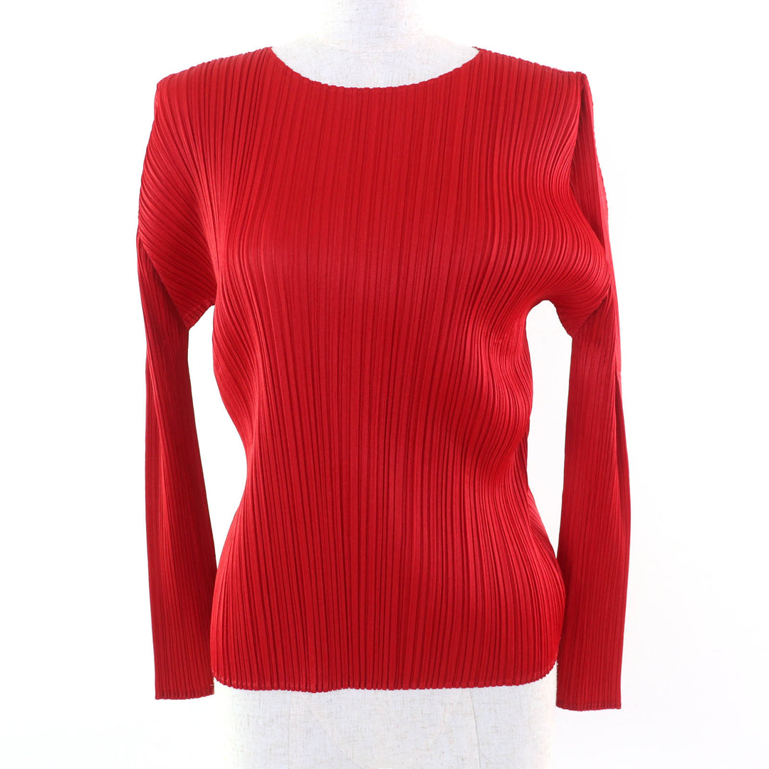 Excellent PLEATS PLEASE T-shirt Red polyester Women 3 PP41-JK501