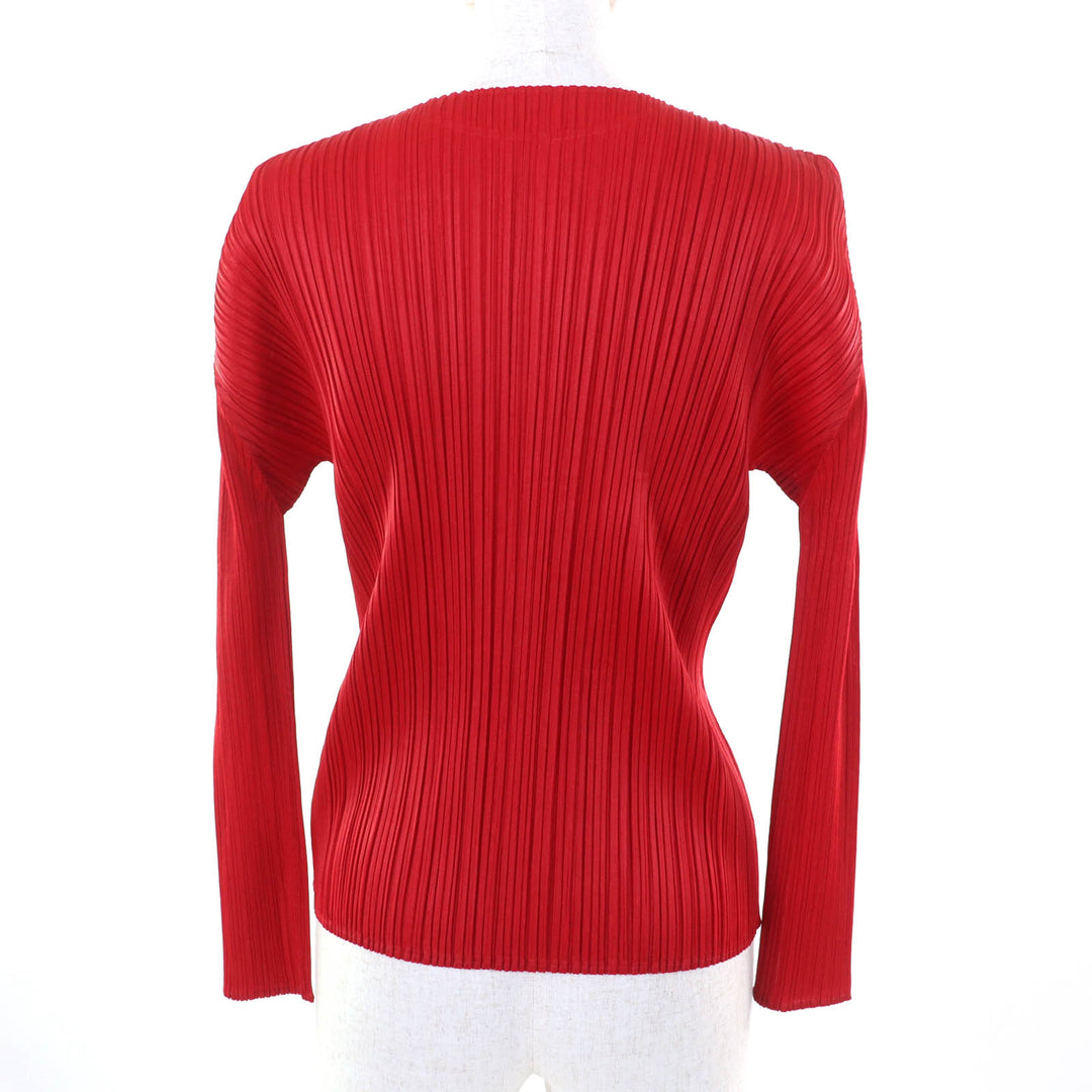 Excellent PLEATS PLEASE T-shirt Red polyester Women 3 PP41-JK501