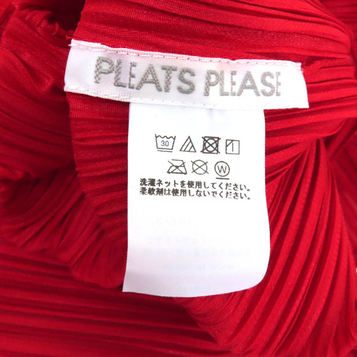 Excellent PLEATS PLEASE T-shirt Red polyester Women 3 PP41-JK501