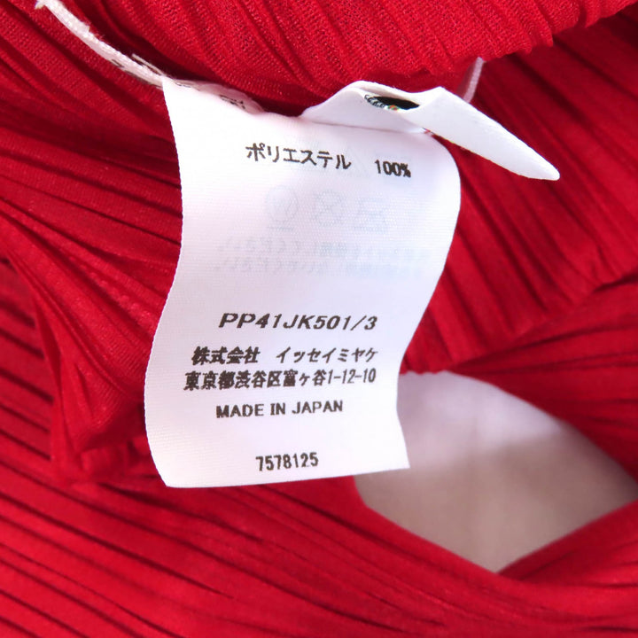 Excellent PLEATS PLEASE T-shirt Red polyester Women 3 PP41-JK501