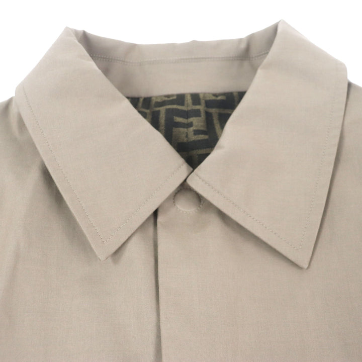 FENDI trench coat beige cotton mens 50 FF0741