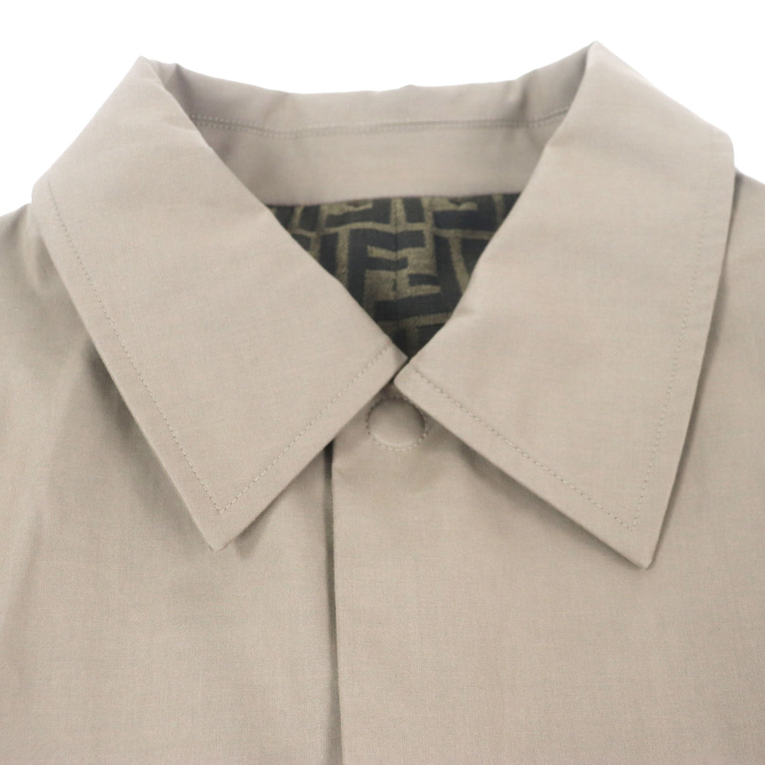 Pristine FENDI trench coat beige cotton mens 50 FF0741