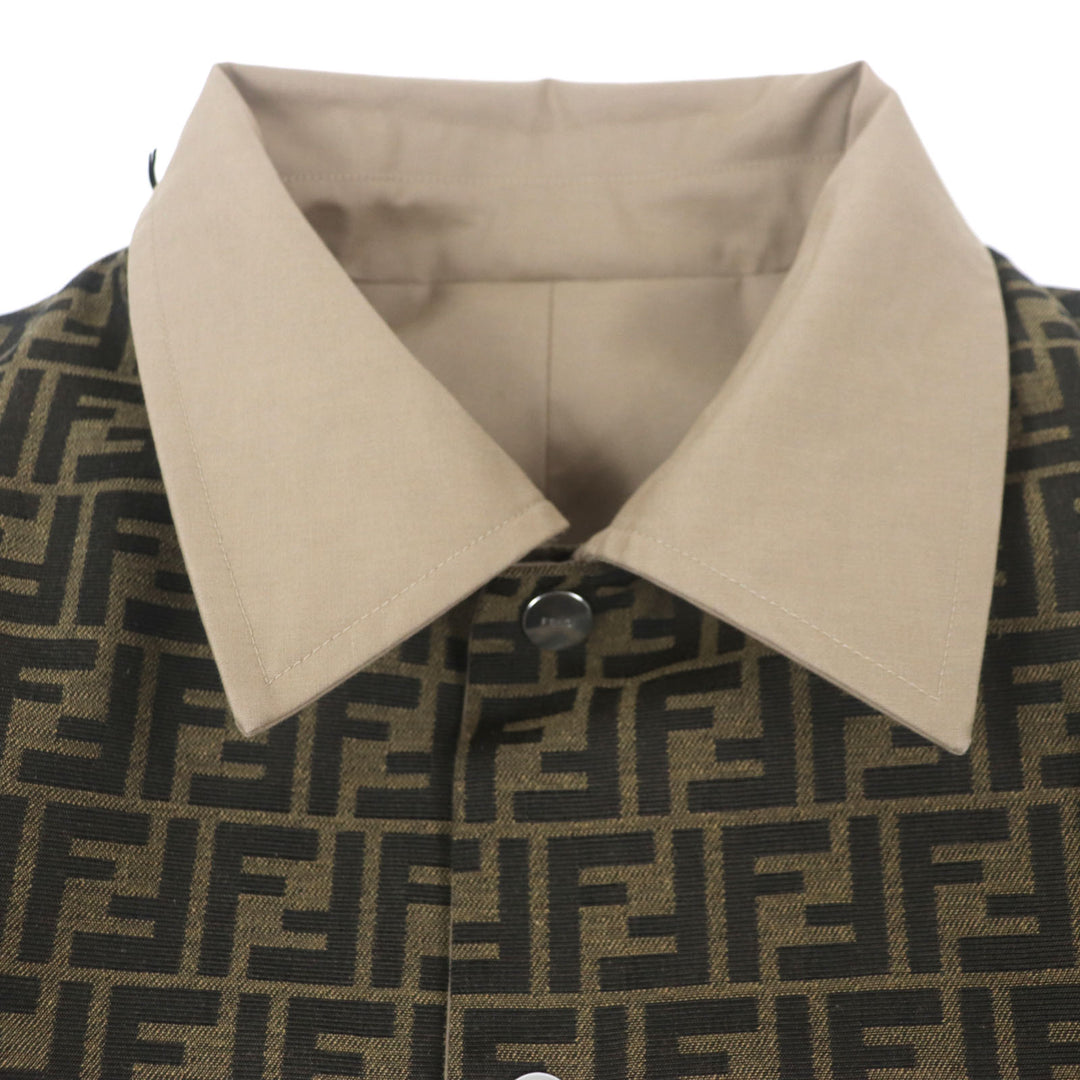 FENDI trench coat beige cotton mens 50 FF0741