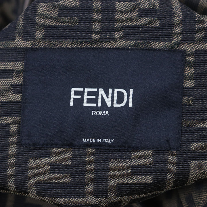 FENDI trench coat beige cotton mens 50 FF0741