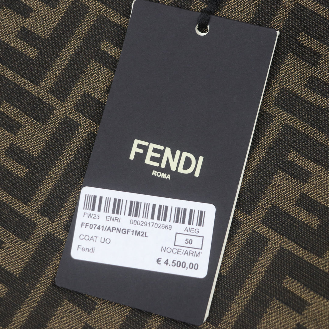 Pristine FENDI trench coat beige cotton mens 50 FF0741