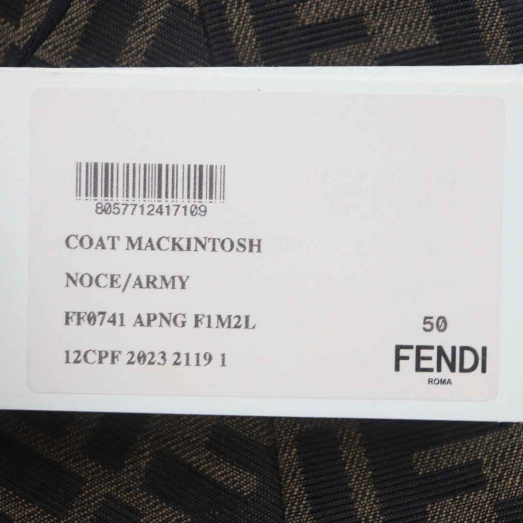 FENDI trench coat beige cotton mens 50 FF0741